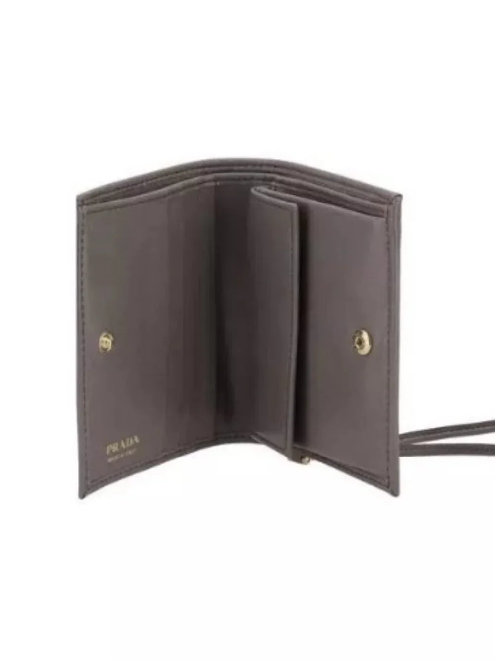 Prada Leather Billfold Wallet with Snap-Button Closure